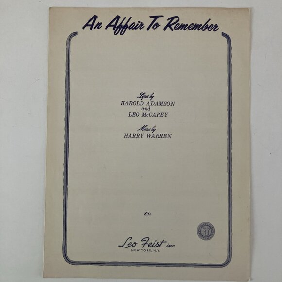 40s 50s Vintage Sheet Music Eartha Kitt, Affair To Remember, Davy Crockett - Picture 2 of 16